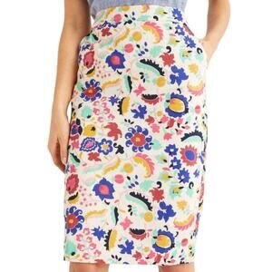 Boden Multicolor Floral Pencil Skirt Size 6P